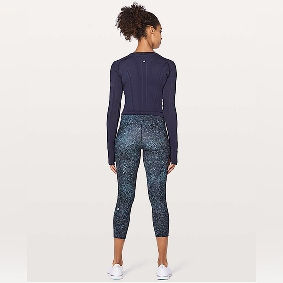 Lululemon Lead The Pack High Rise Run Crop Leggings 23" Mineralize Multi Sz 10 - Picture 2 of 12